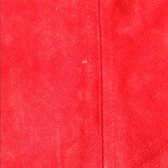 Vintage red suede vest - Picture 7 of 8
